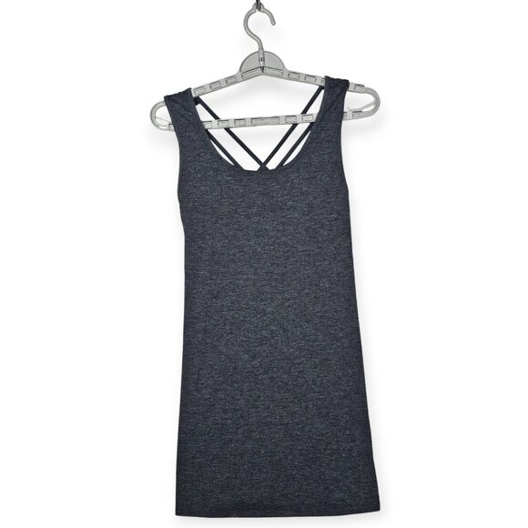 Easel Strappy Back Tank Top For Women Size S Charcoal Gray - Picture 1 of 8